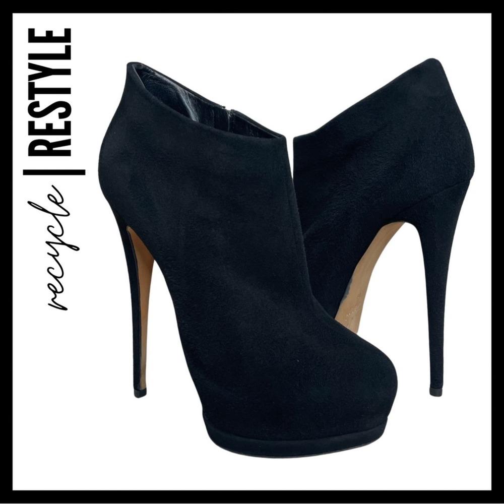 Giuseppe Zanotti Eva 105 Suede Platform Booties
